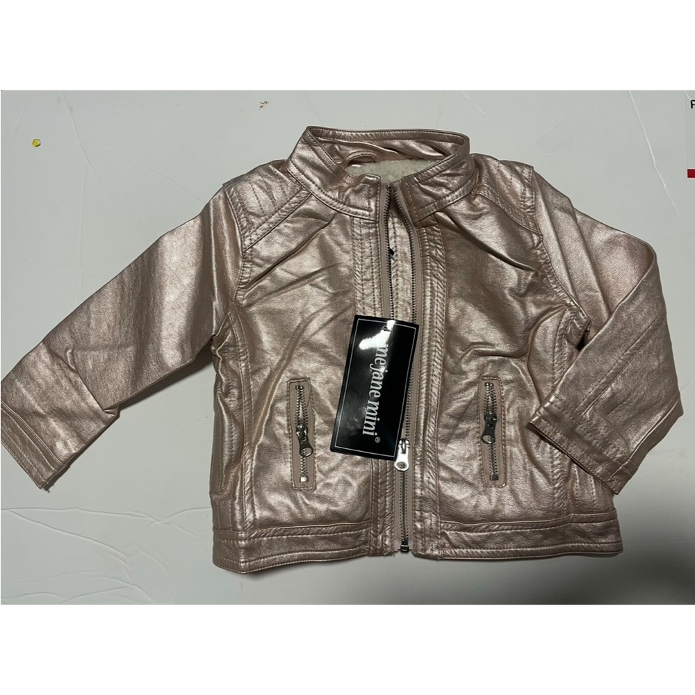Me Jane Mini Metallic Pink Jacket Size 24 months